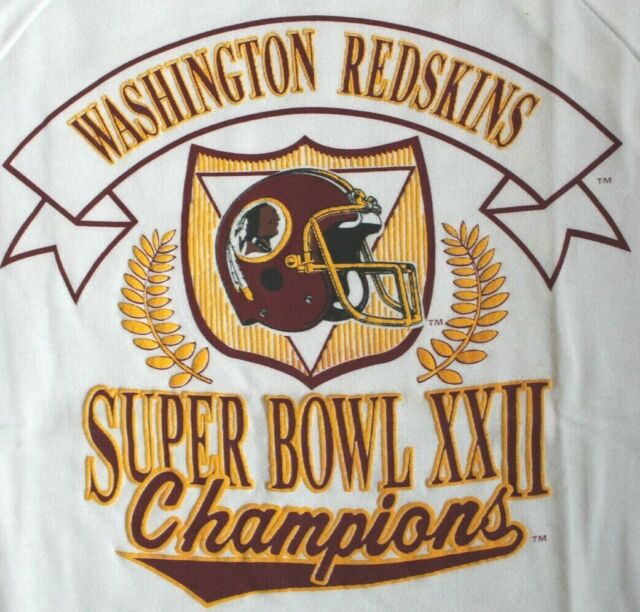 Washington Redskins ~ Logo 7 ~ NWT Vtg 1988 Super Bowl XXII Sweatshirt ...