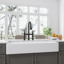Bridge Kitchen Faucet with Pull-Down Sprayhead Spot Corrosion-resistant Finish
