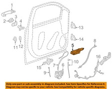 GM OEM 14-22 Canyon Front Door Lock Hardware-Handle Base 13592466