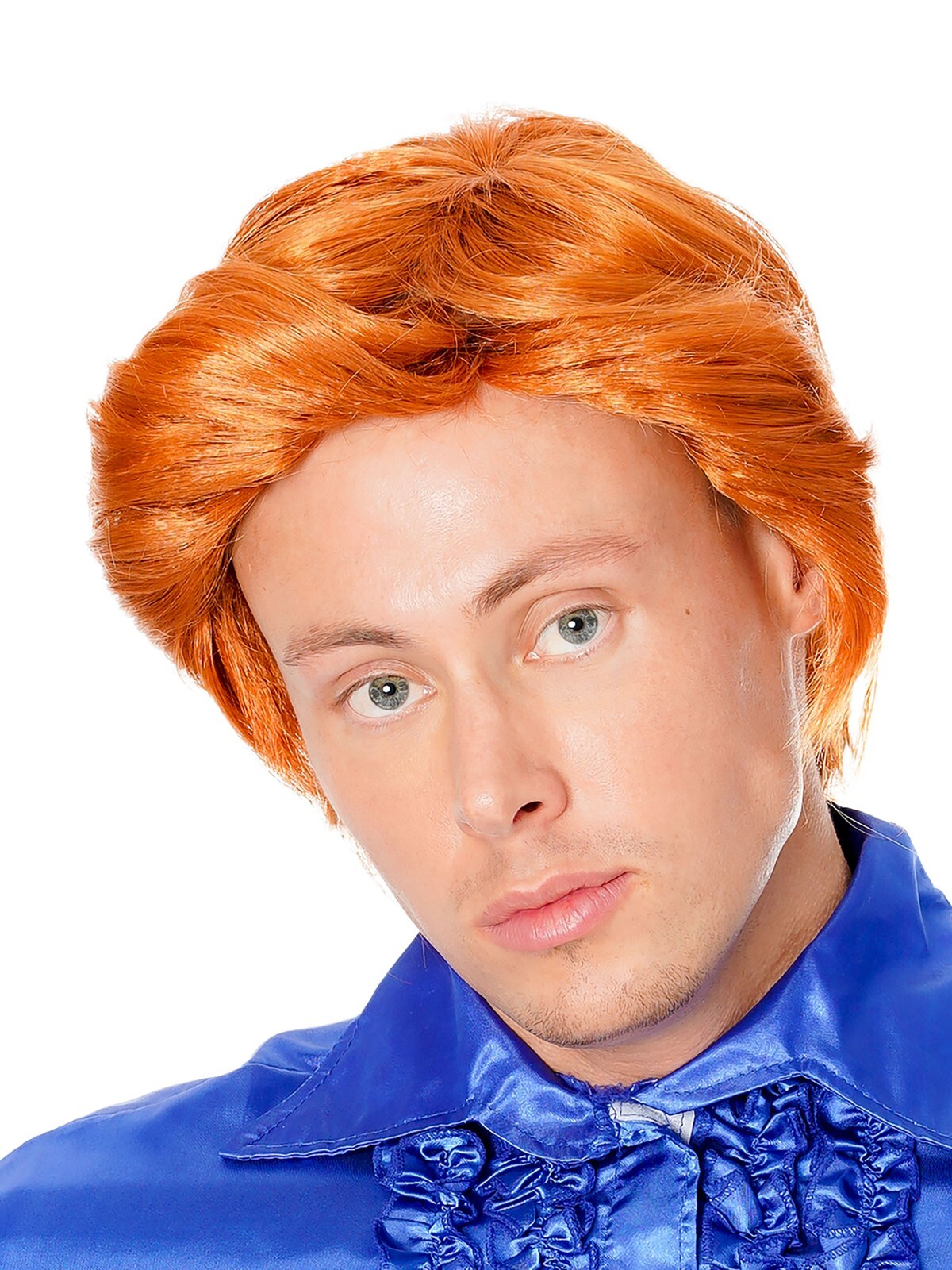 1970's RETRO POP STAR GINGER TONY WIG Adults Mens Fancy Dress Costume Accessory