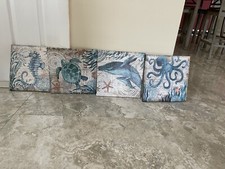 Set Of 4 Ocean Life Wall Decor