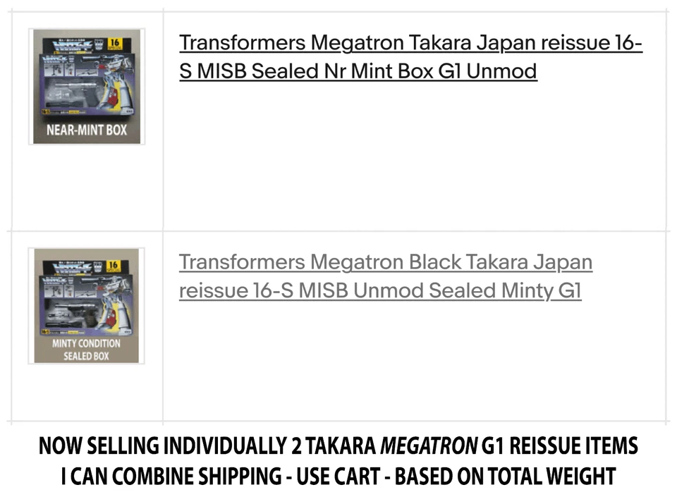 Transformers Megatron Takara Japan reissue 16-S MISB Sealed Nr Mint Box G1 Unmod - Image 2 of 4