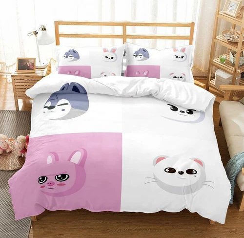 Stray Kid SKZOO Bedding Set Quilt/Duvet Cover Single Double King Pillowcases UK - Picture 7 of 31
