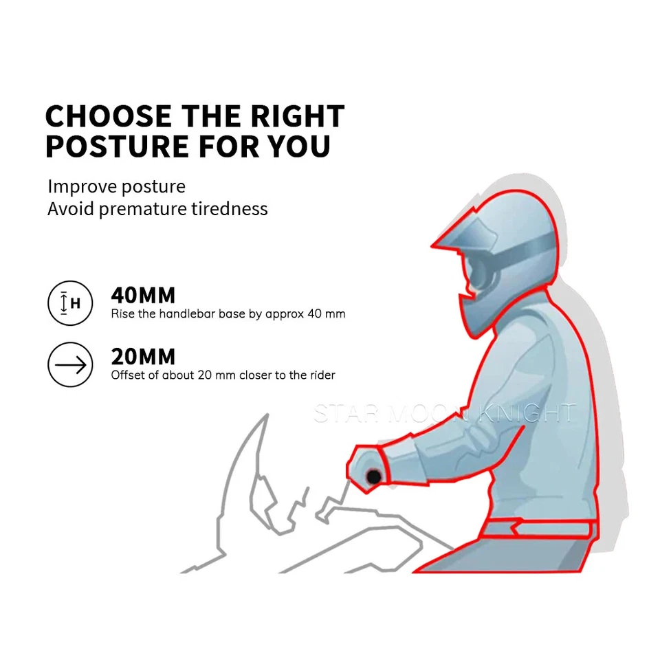 For BMW R1200GS 2004-2008 Motorcycle Extended Handlebar Riser Clamp Adapter - Bild 2 von 4