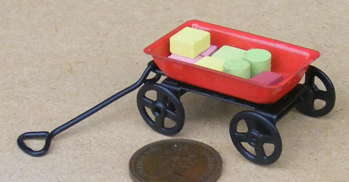 Wooden hotsell bricks trolley