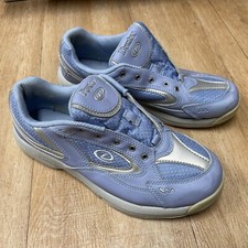 Dexter Women  s Bowling Shoes- White/Blue Size 8 Med US with Slide Rite Soles   