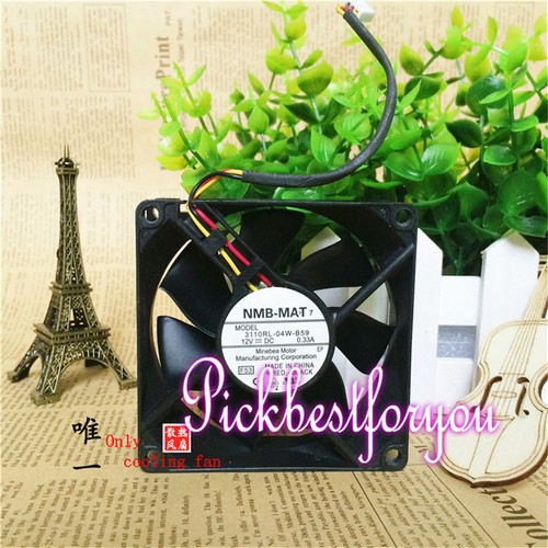 Ventilateur De Refroidissement NMB 3110RL-04W-S19 80x80x25mm 12V 3 Broches - Stock Ancien, Jamais Utilisé