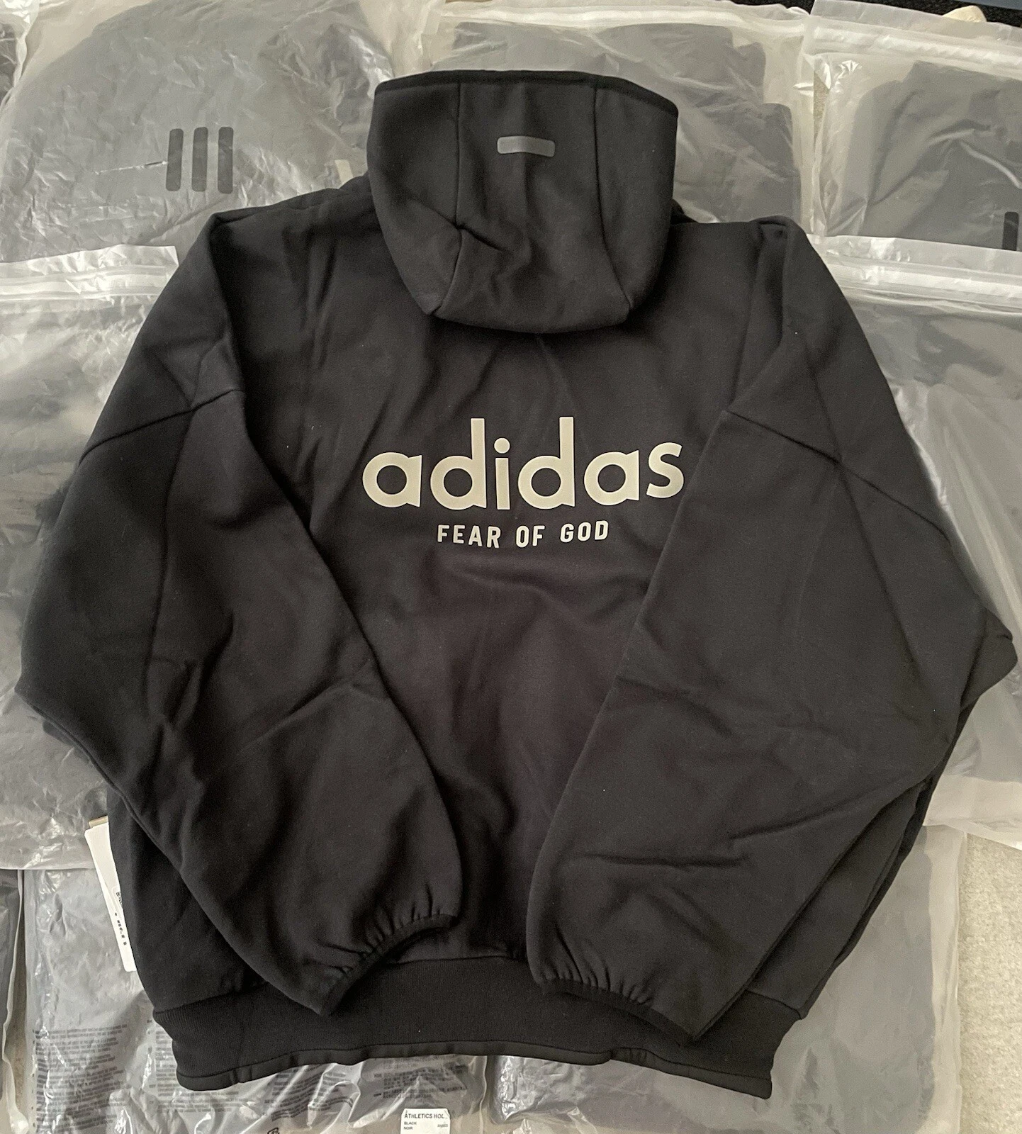 Felpa con cappuccio Adidas X Fear Of God Athletic Fleece Uomo XS 100% autentica
