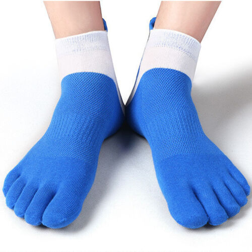 Toe Socks Five Finger Athletic Running Socks Crew Cotton For Men Women 4 Pack ☋ - Picture 9 of 18
