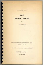 Scott O'DELL / The Black Pearl Uncorrected Proof 1st 1967