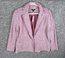 IMAN Red Metallic Blazer Womens 1X Career Bus...