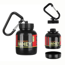 100/200ML Portable Mini Protein Powder Bottle with Keychain Funnel Sport Storage