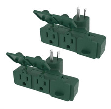Outdoor Plug Extender, 3 Outlet Splitter with Safe Cover, Heavy Duty Waterproof