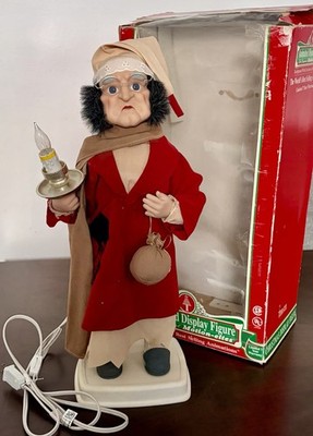 Vintage TELCO Motionette SCROOGE Christmas Carol 20'' Animated Complete W/ Box 