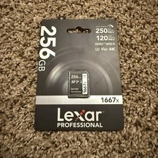 Lexar Professional 256GB 1667x UHS-II SDXC Memory Card