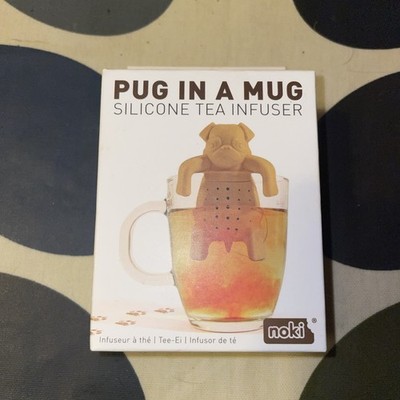 Neuer Mops im Becher Beige Silikon Tee-Ei Küchenhelfer.