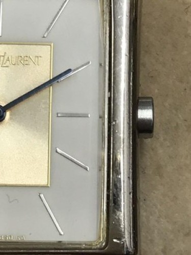 Yves Saint Laurent Pair Watches Silver Gold Two Tone Men's Women's Vintage YSL thumbnail 6