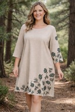 NEW M. Mac Vermont Country Store Dress Pine Cone Outdoors Art to Wear Plus 3X