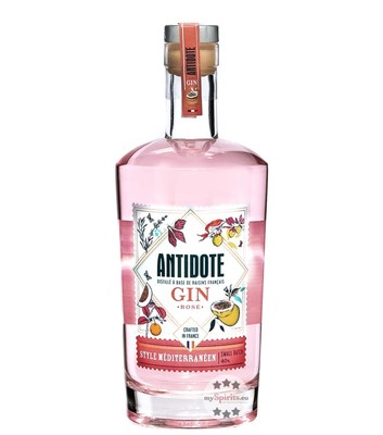 Antidote Gin Rosé Style Méditerranéen / 40 % vol / 0,7 Liter-Flasche