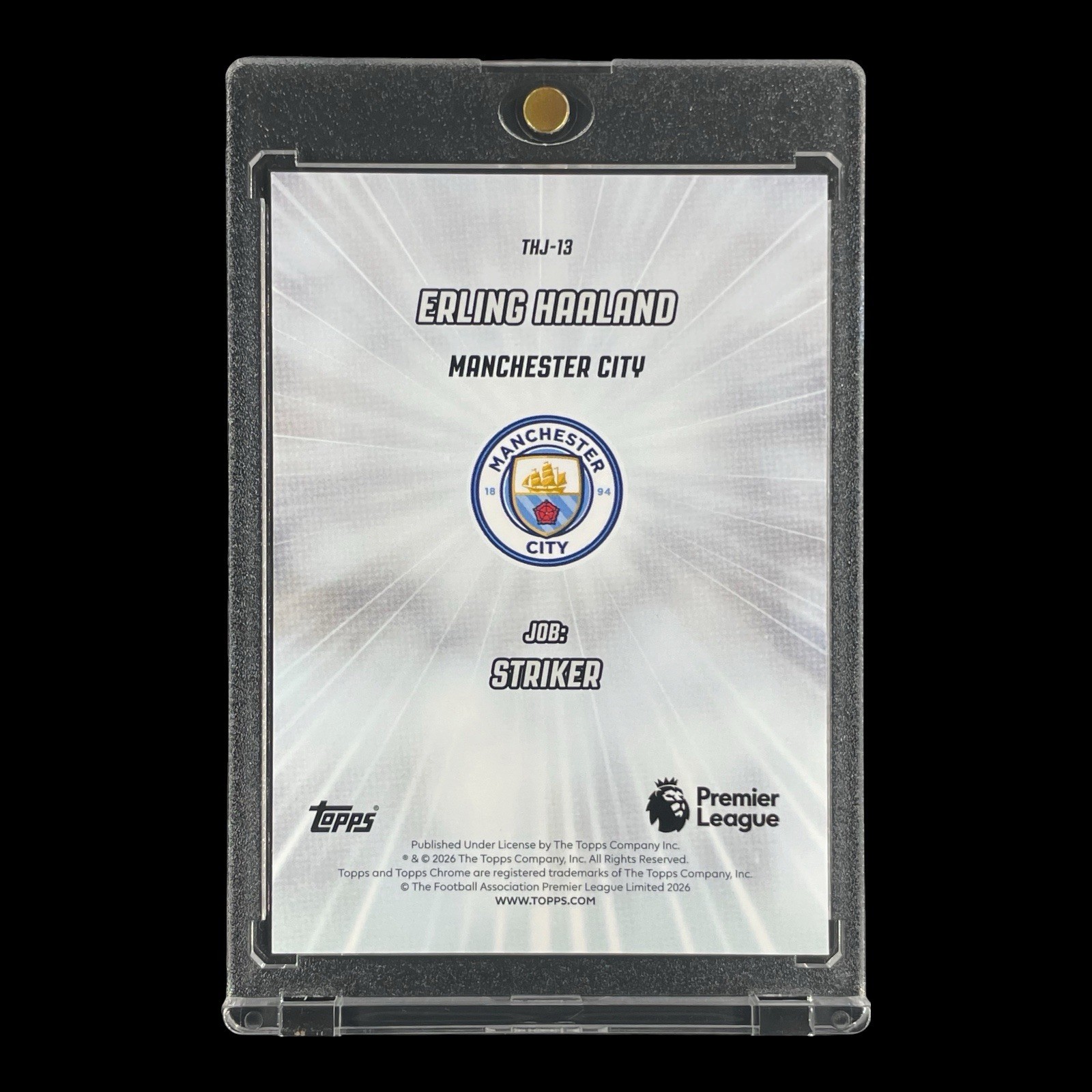 ERLING HAALAND SILVER CHROME REFRACTOR HOLO 2025-26 Topps Insert - Man City view 2