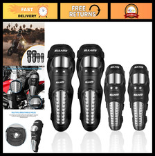 4Pcs Knee Elbow Pads Set - Adjustable Protective Gear for Dirt Bike, ATV, Skat