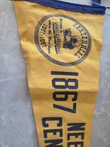 VINTAGE 1867-1967 NEBRASKA CENTENNIAL PENNANT.