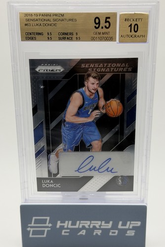 2018-19 Panini Prizm Luka Doncic Sensational Signatures AUTO RC BGS 9.5 AUTO 10