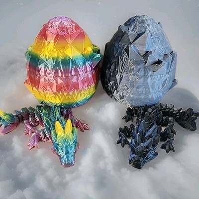 Crystal Dragon Hatchlings 3D Printed - Many Colors