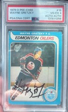 1979-80 O-Pee-Chee Wayne Gretzky RC PSA 4 Auto #18 Edmonton Oilers - DNA Cert