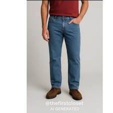 Rustler  Blue Vintage Durable Classic Workwear Jeans Size 32x30