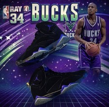 Nike Air Jordan VII 7 Retro Ray Allen ‘PE’ / ‘Bucks Away’ Mens Sz 11.5 CLEAN ‘19