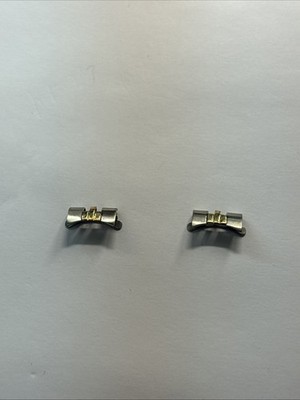 Rolex Two Tone 28mm End Caps 2pcs As Is