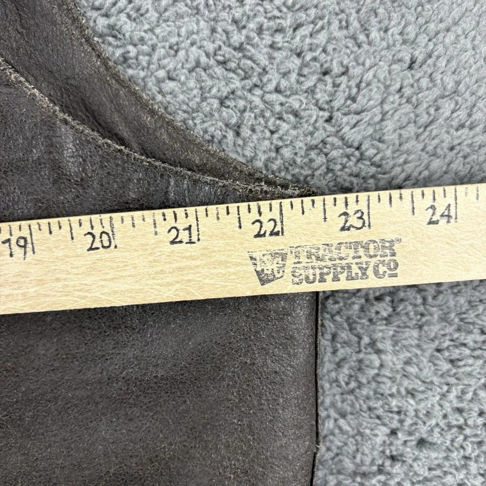 Cripple Creek Vest Men L Antique Suede Leather Cowboy Western Ranch - Image 4 of 4