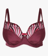 Berlei Embrace Bra Side Support Bra Full Cup Color Red Fig Size 44D