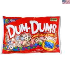 Colorful Dum Dums Lollipops - 300 Count Bulk with 16 Delicious Flavors