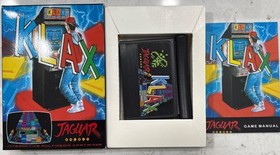 KLAX Atari Jaguar Cartridge Complete CIB Authentic Genuine