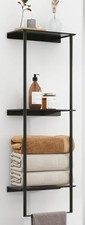 Towel Storage for Bathroom, 3 Tier Towel Rack with Shelf and Black - 3tier