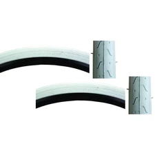 Pack of 2 Sunlite Super HP CST740 27x11/4 Wire TPI 90 Wh/Wht Reflective Road