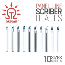 DSPIAE: Scriber Blades - Panel Line - Singles 12 Blade Sizes - Scribing
