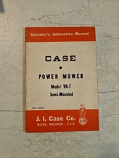 Vintage Case Model TR-7 Power MOWER Operators Instruction Manual 
