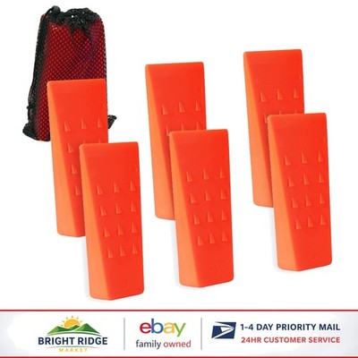 Spiked Tree Felling Wedges Set for Stabilizing Trees During Cutting Process