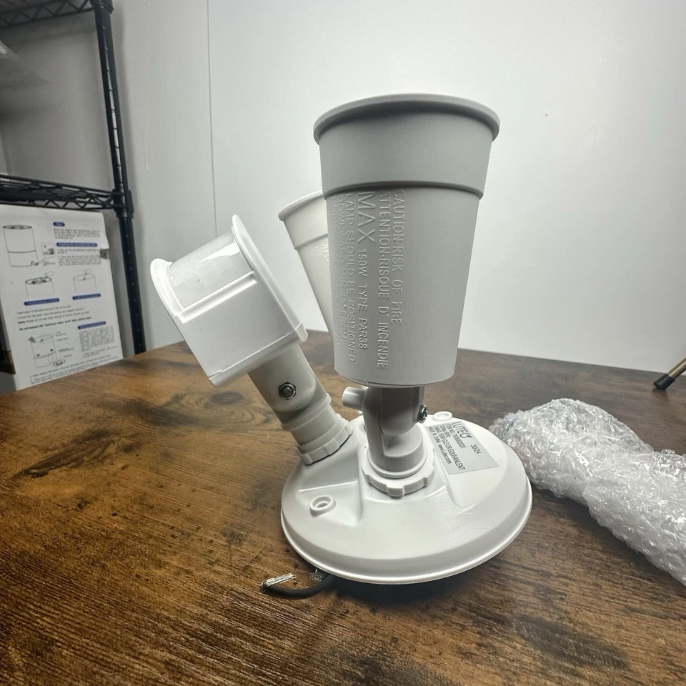 LUTEC 2 Packs 300 Watt Halogen Motion Activated Integrated Dual-Head Floodlight - Image 2 of 4