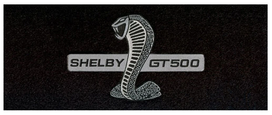 ¡NUEVO! Juego de 4 alfombrillas negras con logotipo Shelby GT500 2005-2009 Ford Mustang Foto 2 de 4