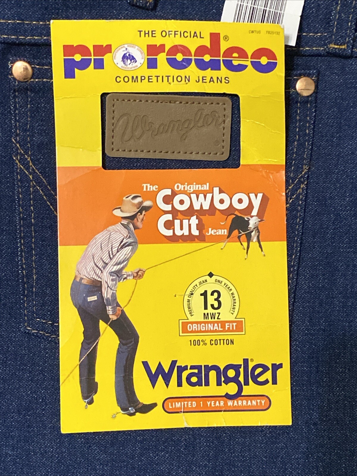 Wrangler Vintage Mens Cowboy Cut Pro-Rodeo Competition Jeans 36x34 Deadstock NWT image 3