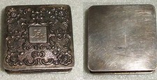 Pillendose aus 835er Silber mit Monogramm (da3757)