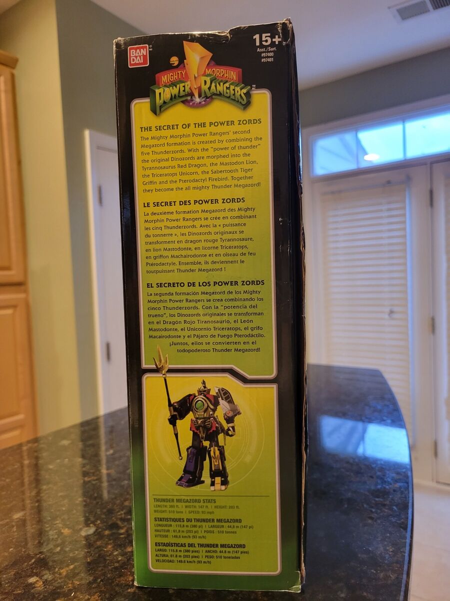 Bandai Power Rangers Legacy Thunder Megazord Figure open box lDamaged Box