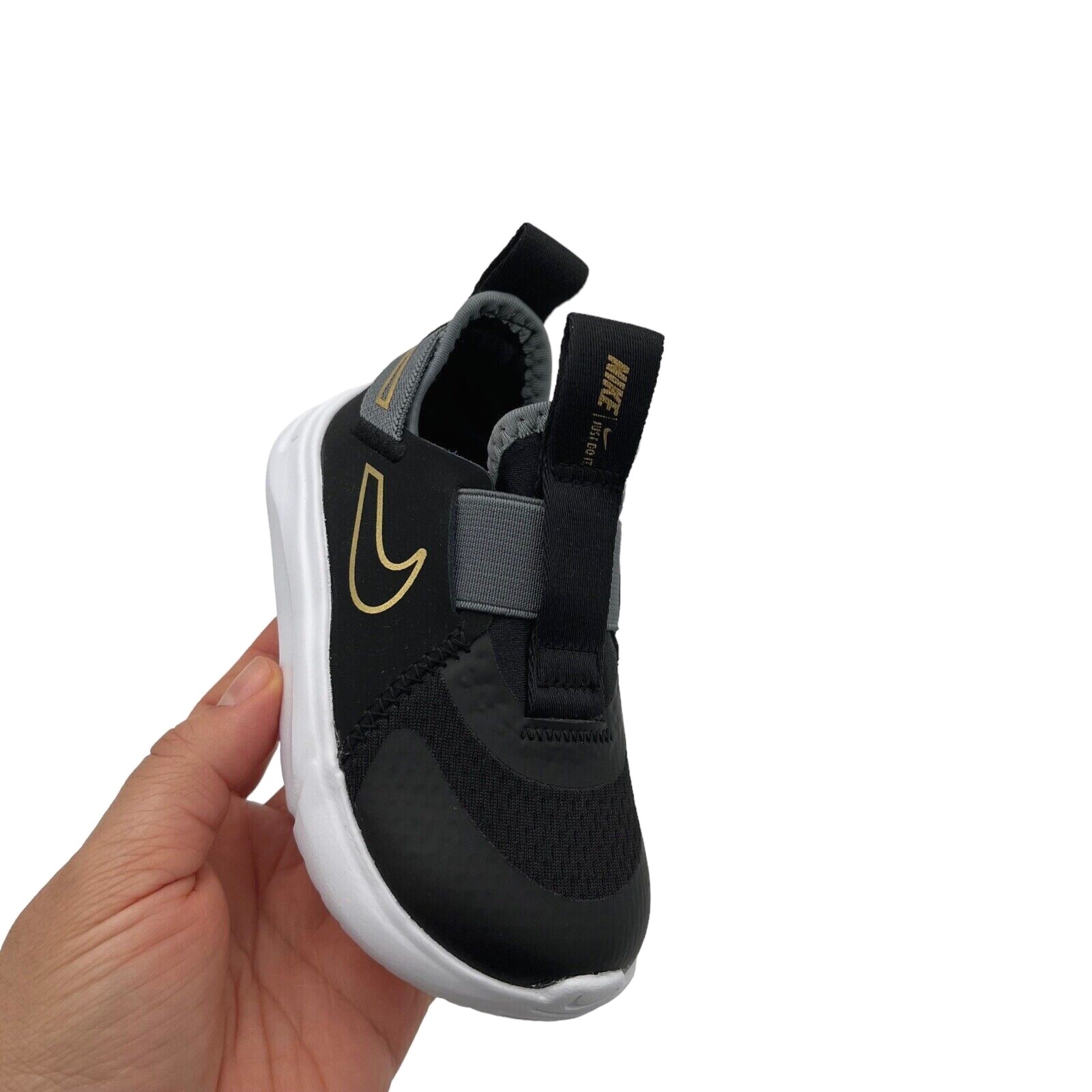 Nike Flex Plus Baby Toddler Boys SlipOn Running Shoes Size 6C7CBlack Gold eBay