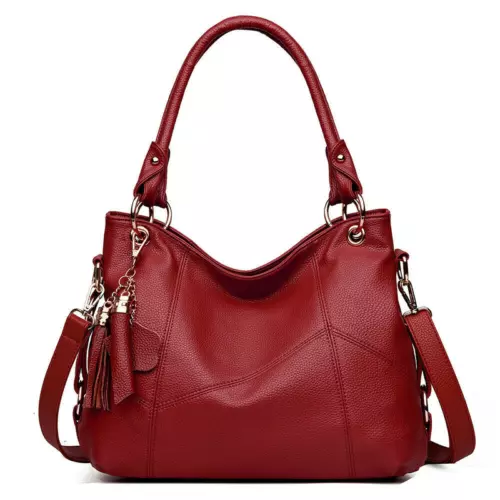 Women Genuine Leather Shoulder Bags Handbag Vintage Ladies Messenger Crossbody - Picture 3 of 26
