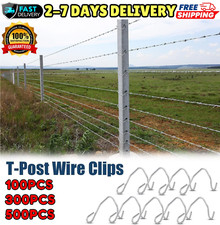 Fence Wire Clips T-Post Clips Heavy Duty Wire Ties Galvanized Steel Wire Hooks
