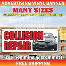 COLLISION REPAIR Advertising Banner Vinyl Sign service car auto mechanic garage